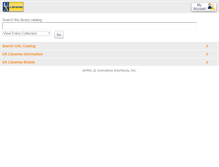 Tablet Screenshot of library.uakron.edu